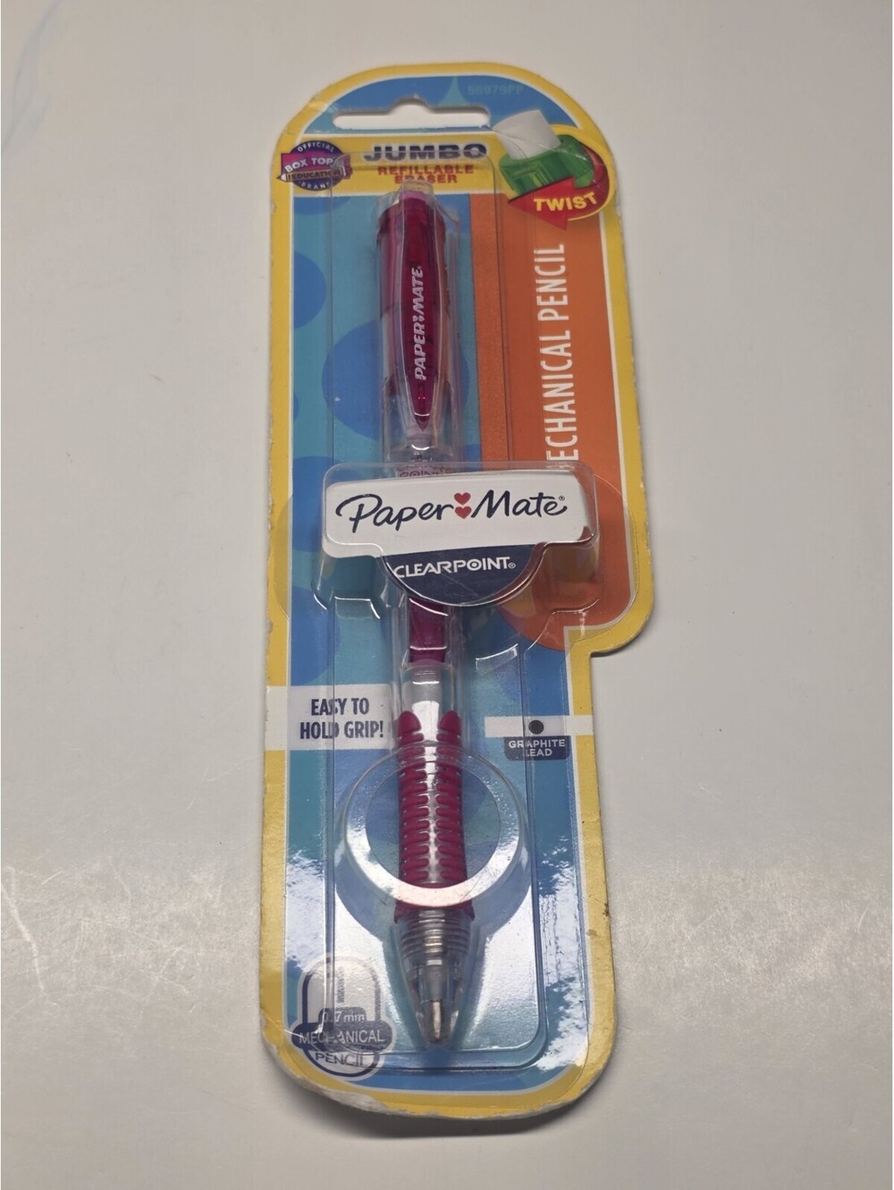 PaperMate Mechanical Pencil Clear Point Jumbo Refillable 0.7mm Eraser 1 Pcs